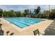 Large community pool with lap lanes, lounge chairs, and covered seating area at 117 Whitehaven Ln, Cary, NC 27519