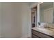Neutral bathroom featuring a granite countertop and a vanity at 125 Verona Villa Dr, Burlington, NC 27215