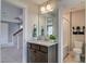 Neutral bathroom with a granite countertop, a vanity and a bathtub at 125 Verona Villa Dr, Burlington, NC 27215