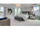 Spacious main bedroom with lots of natural light and an art piece at 125 Verona Villa Dr, Burlington, NC 27215