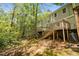 Backyard features multiple wooden decks, great for entertaining. Natural beauty and privacy at 300 Nc 54 # E3, Carrboro, NC 27510