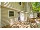 The backyard deck provides a private outdoor space for dining and entertaining at 300 Nc 54 # E3, Carrboro, NC 27510
