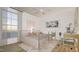 Bedroom with two beds, a large window, and a desk at 307 Burke St, Dunn, NC 28334