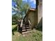 The backyard features a wooden deck, brick exterior, and a secluded outdoor space at 311 N Nash St, Hillsborough, NC 27278