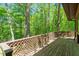 Private deck enveloped in a serene wooded setting, offering a tranquil escape and beautiful natural views at 3605 Moonlight Dr, Chapel Hill, NC 27516