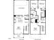 Layout of the first and second floor displays kitchen, bedrooms, garage, living area, bathrooms, and porch at 3705 Rosebush Dr, Zebulon, NC 27597