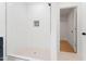 Modern shower with white tile surround and decorative mosaic tile at 5022 Mockingbird Ln, Sanford, NC 27332