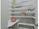 Walk-in pantry featuring custom shelving at 5504 Spring Bluffs Ln, Raleigh, NC 27606