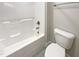 Clean bathroom featuring a white tub/shower combination and toilet at 6245 Reagan Ln, Wake Forest, NC 27587