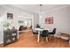 Dining area open to living room; great for entertaining at 6614 Chantilley Place, Bahama, NC 27503