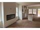 Living room with fireplace, recessed lighting, and an open floor plan to the kitchen at 1003 Shovelhead Dr # 2, Durham, NC 27703