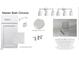 Primary bathroom components are displayed including cabinets, fixtures, hardware, and quartz at 1021 Azalea Garden Cir, Raleigh, NC 27603
