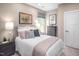 Cozy bedroom with plush bedding, decorative pillows, and ample natural light, creating a serene retreat at 1044 Country Pasture Cv, Wendell, NC 27591