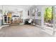 Inviting living space with an open view of the kitchen and sliding glass doors to the deck at 109 Bessemer Pl, Durham, NC 27712