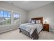 Cozy bedroom with a comfortable bed, soft carpet, and a bright window offering a peaceful retreat at 1104 Covered Bridge Trl, Chapel Hill, NC 27517