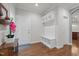 Welcoming entryway with built-in storage and a charming decor at 1104 Covered Bridge Trl, Chapel Hill, NC 27517