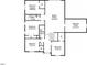 Floor plan featuring the dimensions of the second story rooms of 1104 Covered Bridge at 1104 Covered Bridge Trl, Chapel Hill, NC 27517