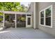 View of screened porch from the backyard at 1412 Amberton Ct, Raleigh, NC 27615