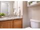 Bathroom featuring granite counters, updated fixtures, and ample storage at 207 Reedhaven Dr, Cary, NC 27513
