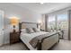 Cozy bedroom featuring a neutral color palette, comfortable bed, and bright windows with blinds at 212 Allister Dr, Raleigh, NC 27609
