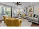 Comfortable living room with stylish seating, hardwood floors, and natural light at 212 Allister Dr, Raleigh, NC 27609