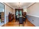 Formal dining room with hardwood floors, chandelier, and traditional decor at 2307 Piedmont Dr, Sanford, NC 27330