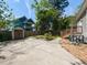 Backyard featuring a concrete patio, storage shed, and garden area at 314 Gray Ave, Durham, NC 27701