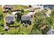 Bird's eye view of backyard with an umbrella and a trampoline at 508 2Nd Street St, Apex, NC 27502