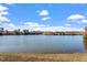 Wide shot of the pond surrounded by the community at 717 Silo Park Dr, Wake Forest, NC 27587