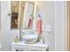 Modern bathroom vanity with vessel sink, stylish faucet, and minimalist decor at 918 Orient St, Durham, NC 27701