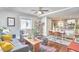 Stylish living room with hardwood floors, a comfortable couch, and natural light at 918 Orient St, Durham, NC 27701