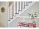 Staircase features white risers and dark wood treads at 918 Orient St, Durham, NC 27701