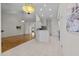 Open floorplan with view from kitchen to living room at 107 Weslyn Trace Dr, Durham, NC 27703