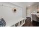 Mudroom with built-in bench, storage, and hooks for coats at 108 Sunburst Dr, Durham, NC 27705
