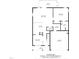 Detailed floor plan showcasing the layout of the home's first floor with labeled rooms and dimensions at 1305 Montreux Ct, Mebane, NC 27302
