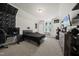 Sizable bedroom with neutral carpet, ample closet space and abundant sunlight from the windows at 140 Barletta Ct, Clayton, NC 27527