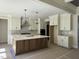 Spacious kitchen featuring a large island, ample cabinet space, and modern design elements, perfect for gatherings at 1403 Cottondale Lane, Wake Forest, NC 27587