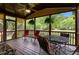 Relaxing screened-in porch with ceiling fan and plenty of seating for outdoor enjoyment at 2053 Monthaven Dr, Wake Forest, NC 27587