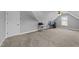 Bonus room with ceiling fan, carpeting, office space, and a window at 30 Devilwood Dr, Four Oaks, NC 27524