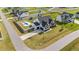 Aerial view of a home with a well-manicured lawn, a driveway, and an in-ground pool enclosed by a white fence at 30 Devilwood Dr, Four Oaks, NC 27524