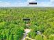 Scenic aerial view showcases home at 3581 Boulder Ct surrounded by trees, near Falls Lake Rec Area at 3581 Boulder Ct, Wake Forest, NC 27587