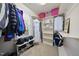 Spacious walk-in closet with custom shelving, providing ample storage for clothing and accessories at 359 Heather Bluffs Dr, Garner, NC 27529