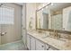Bright bathroom with double sinks, granite countertop and neutral walls at 40 Senter Farm Ct, Fuquay Varina, NC 27526