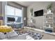 Stylish home office space featuring great lighting and decorative shelving for storage at 4816 Heathshire Dr, Raleigh, NC 27616