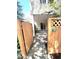 Covered outdoor patio featuring stone flooring and a fenced-in yard at 497 Summerwalk Cir # 497, Chapel Hill, NC 27517