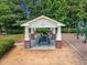 Outdoor community area featuring a picnic pavilion with tables, BBQ and shade at 602 Alden Bridge Dr, Cary, NC 27519