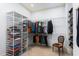 Large walk-in closet with metal shelving, offering plenty of storage for clothes and accessories at 6600(A) Maynard Farm Rd, Chapel Hill, NC 27516
