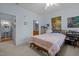 Cozy bedroom that provides a tranquil retreat with a bathroom nearby at 712 Portstewart Dr, Cary, NC 27519