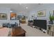 Open floor plan with kitchen and living area at 712 Portstewart Dr, Cary, NC 27519