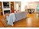 Bright and airy living room showcasing hardwood floors and a fireplace at 738 Aspenwood Dr, Graham, NC 27253